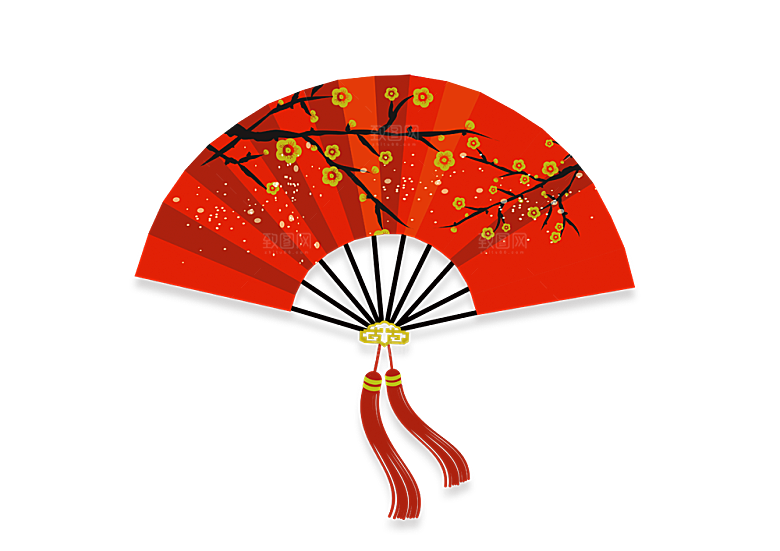 古典扇子装饰素材
