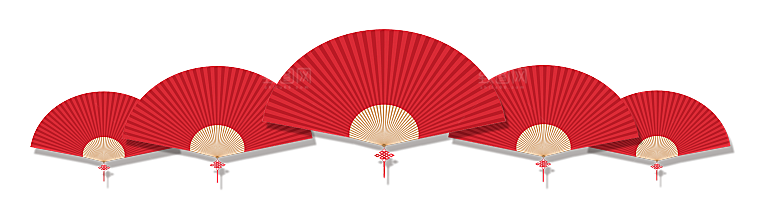 古典扇子装饰素材