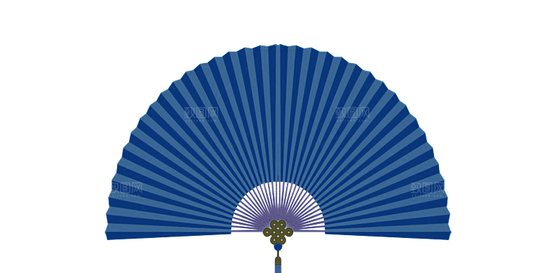 中国风古典扇子装饰素材