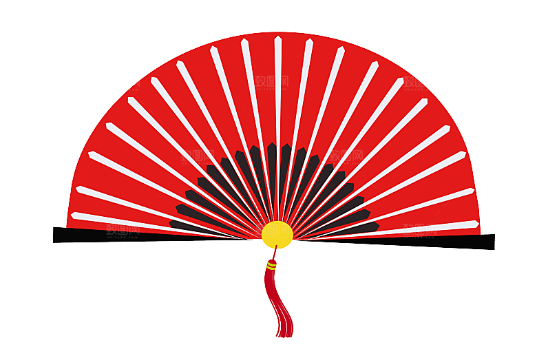 中国风古典扇子装饰素材