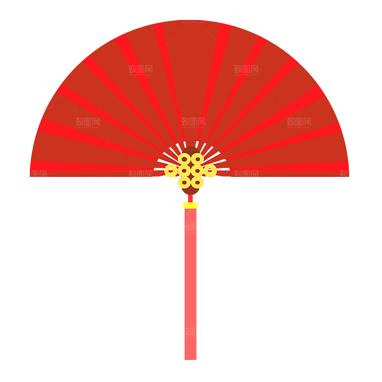 中国风古典扇子装饰素材