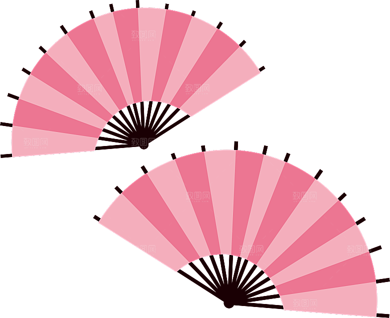 古典扇子装饰素材