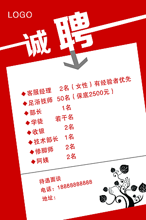 招聘招贤纳士海报模板