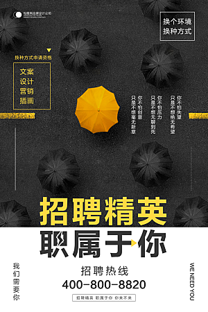 招聘招贤纳士海报模板