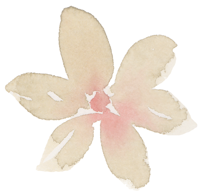 水墨手绘花卉树枝免扣元素