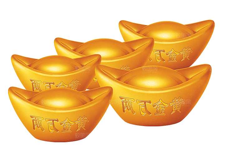 金银元宝设计免抠