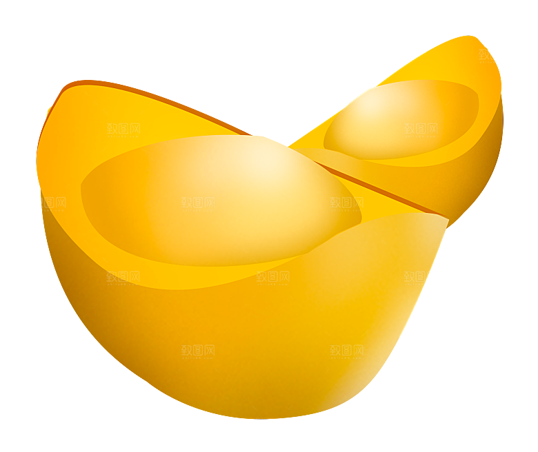 金银元宝设计免抠素材