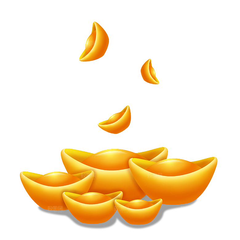 金银元宝插图素材