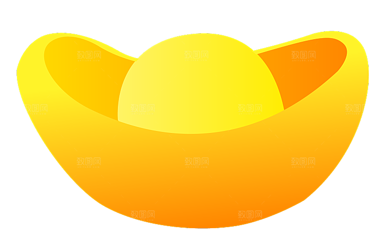 金银元宝插图素材