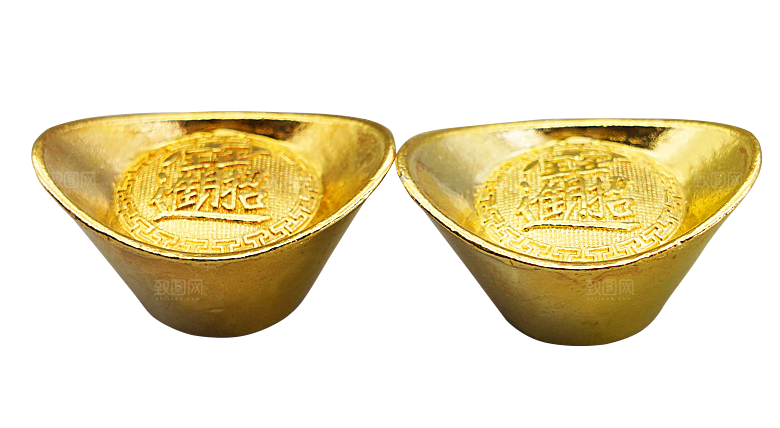 黄金元宝金币素材