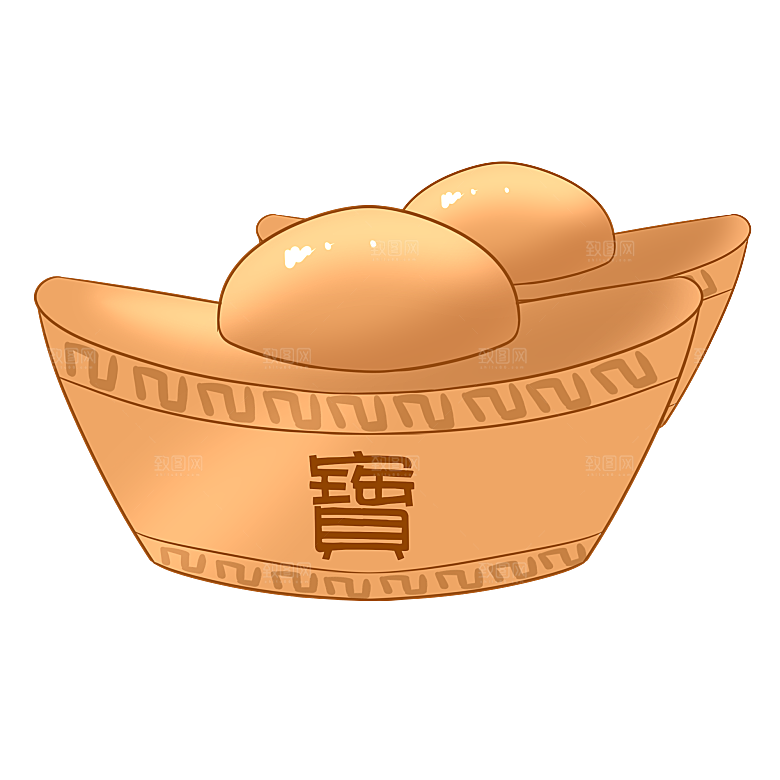 黄金元宝金币素材