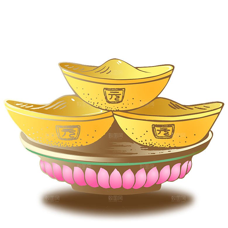 黄金元宝金币素材