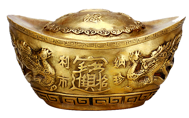 手绘金元宝设计素材