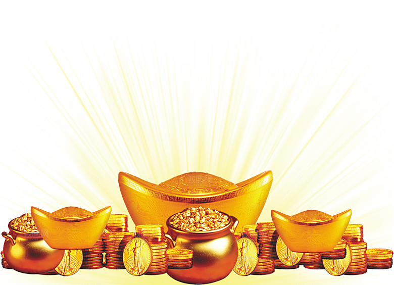 金银元宝设计免抠