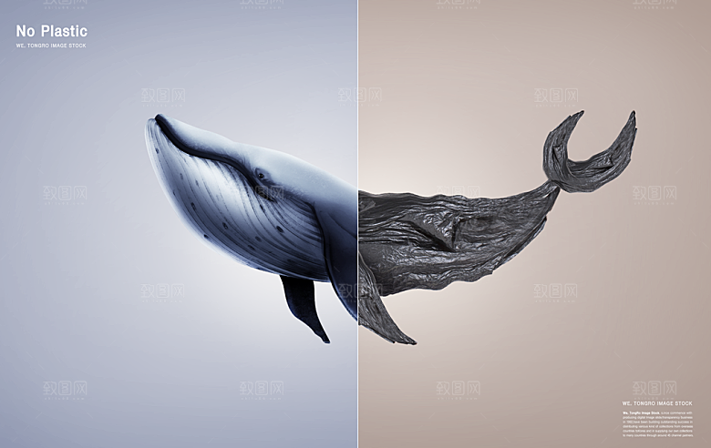 保护海洋合成海报展板