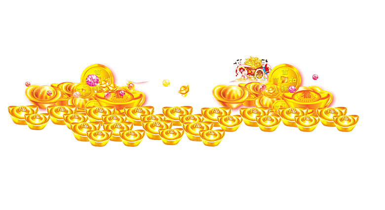 金银元宝设计免抠素材