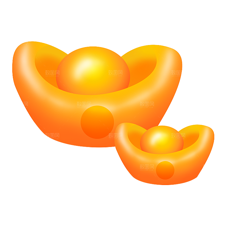 金银元宝元素素材
