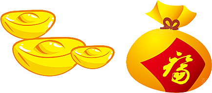金银元宝元素素材