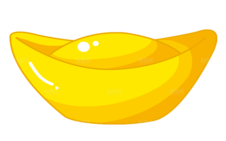 金银元宝插图素材