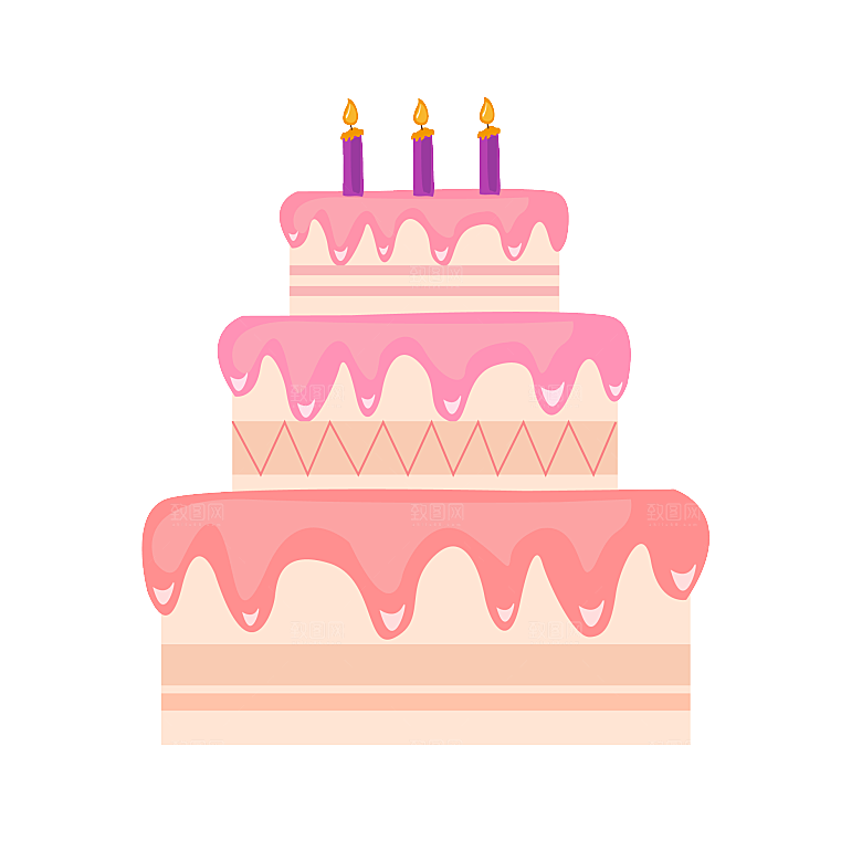 卡通手绘生日蛋糕