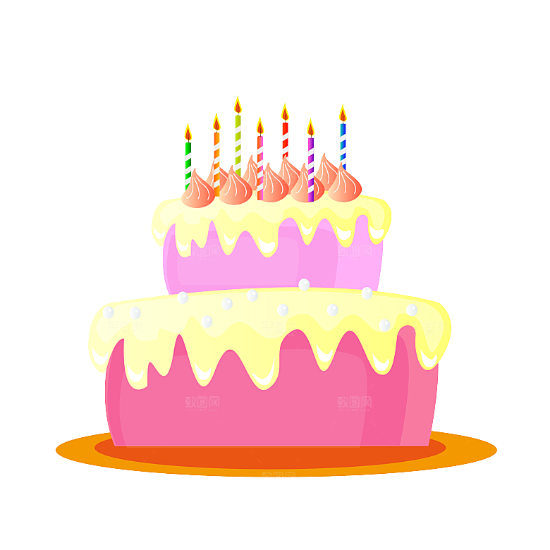 卡通手绘生日蛋糕