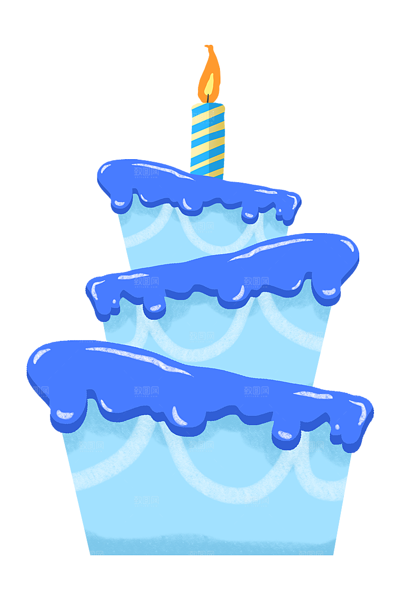 卡通手绘生日蛋糕