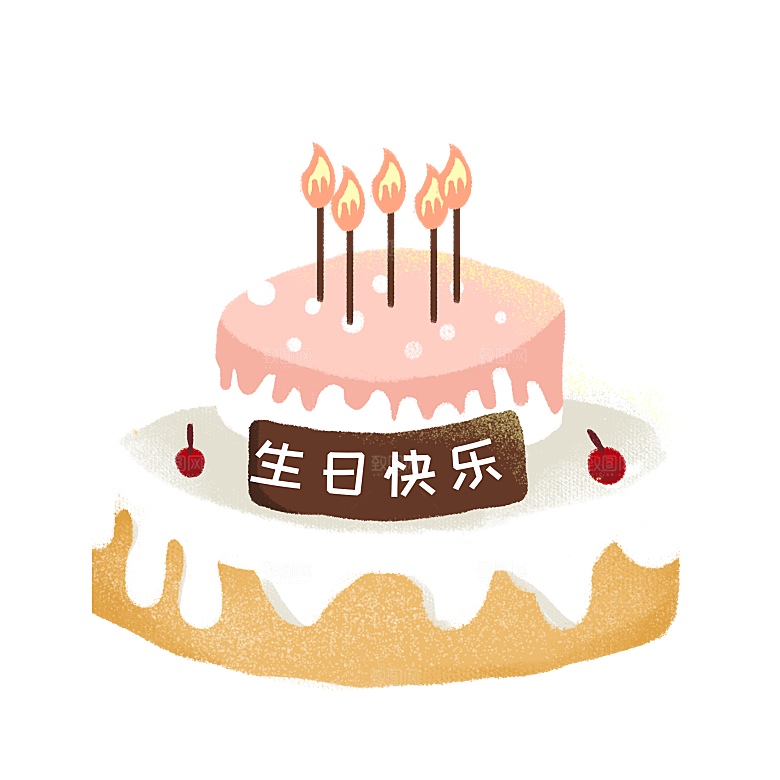 手绘卡通蛋糕设计
