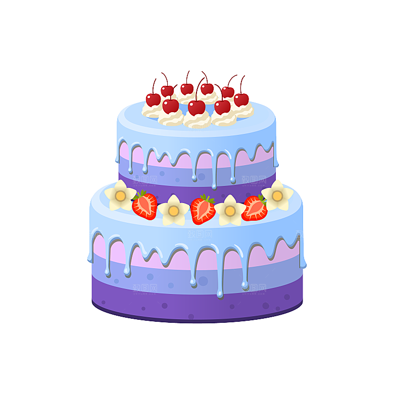 卡通手绘生日蛋糕设计