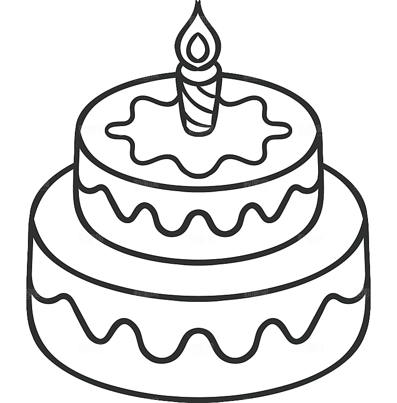 卡通手绘生日蛋糕设计