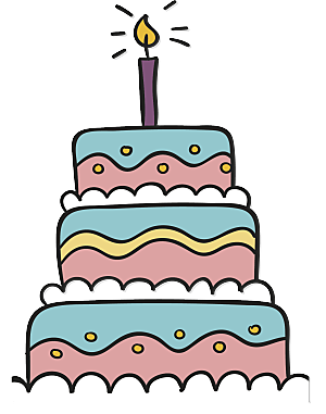 手绘生日蛋糕设计
