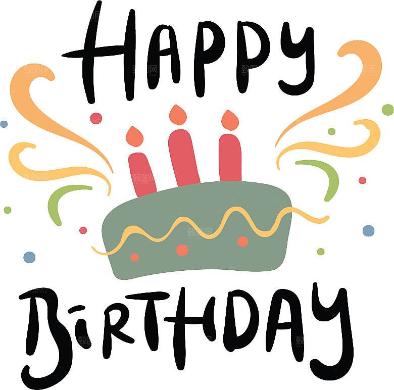 卡通手绘生日蛋糕