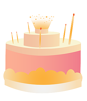 手绘生日蛋糕设计素材元素