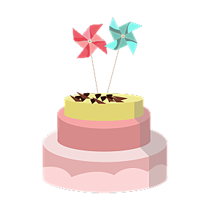 手绘生日蛋糕设计素材