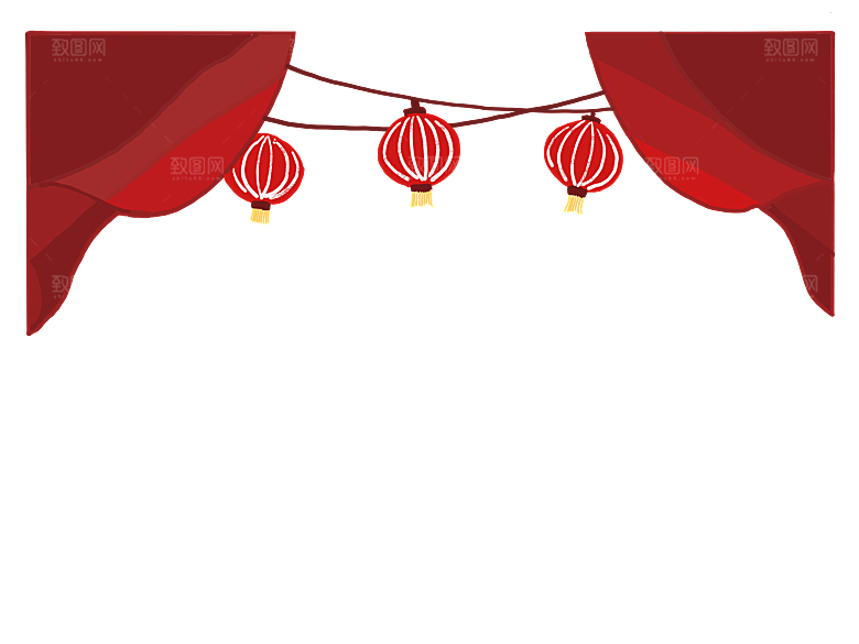 红色幕布帷幕设计素材