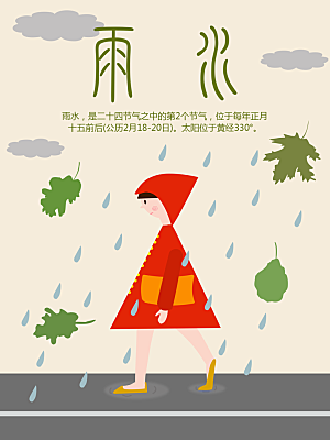 大气雨水节气宣传海报