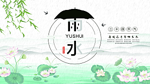 大气雨水节气宣传展板