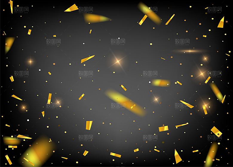 金色创意海报背景星空背景素材