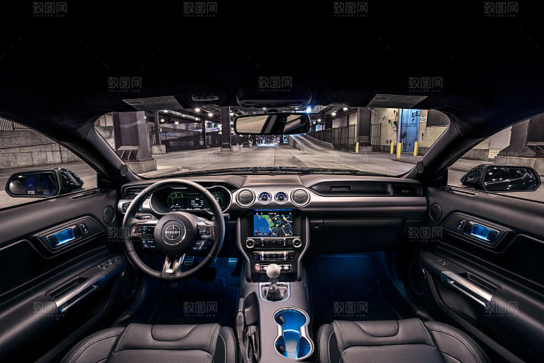 跑车敞篷豪车景色高清图片