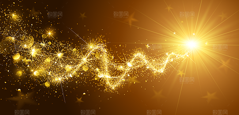 矢量圣诞节节日星光发光背景素材