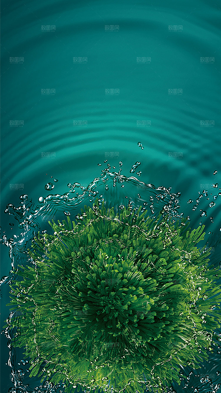 创意绿色植物风景素材