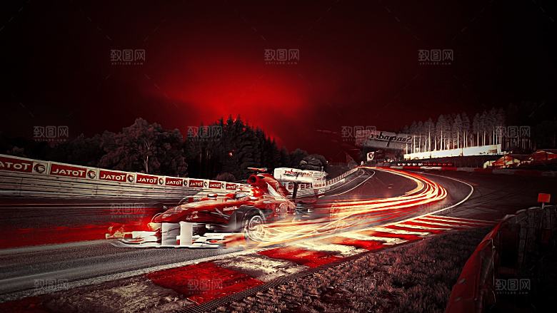 简约大气跑车景色JPG素材
