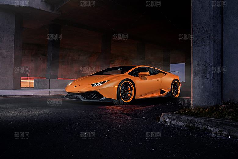 跑车敞篷豪车景色高清图片