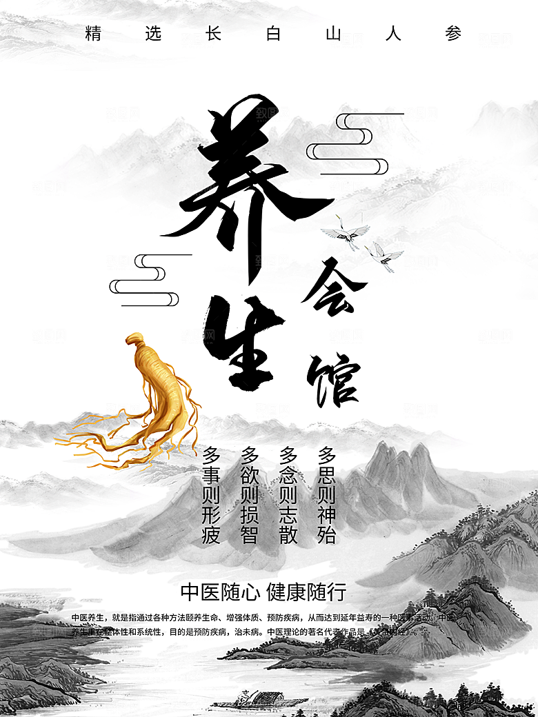 中国风养生医疗中医宣传设计