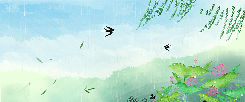 春天踏青清明节节日文化海报