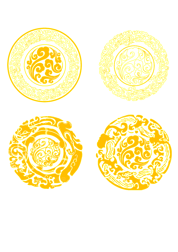 古典花纹云纹花边