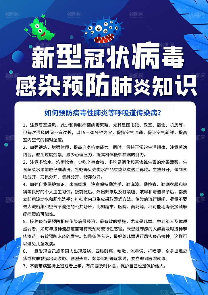 武汉疫情专题海报PSD模板