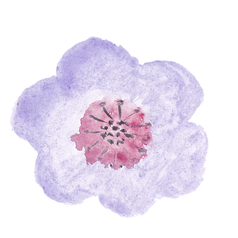 手绘水彩花朵花卉叶子