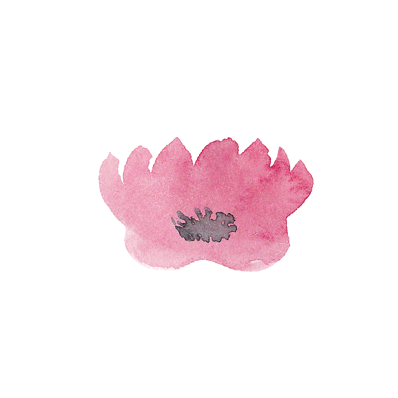 手绘水彩花卉花朵设计素材