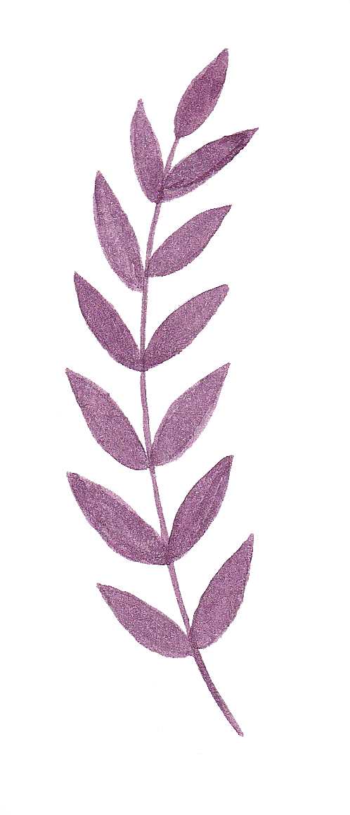 手绘水彩花朵叶子素材
