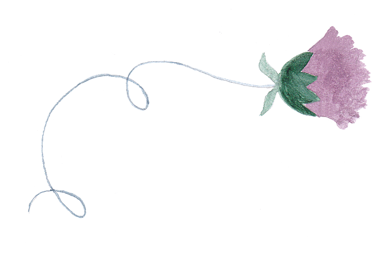 手绘水彩花朵叶子素材